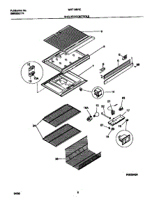 04 - Shelves / Controls parts for Frigidaire Refrigerator MRT18BRCW1 from AppliancePartsPros.com