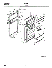 02 - Door parts for Frigidaire Refrigerator MRT18FNCD1 from AppliancePartsPros.com