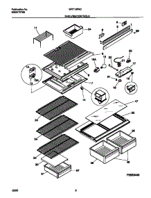 04 - Shelves / Controls parts for Frigidaire Refrigerator MRT18FNCD1 from AppliancePartsPros.com