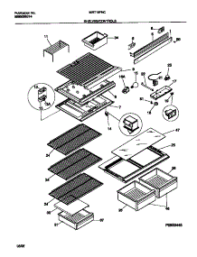 04 - Shelves / Controls parts for Frigidaire Refrigerator MRT18FNCW0 from AppliancePartsPros.com