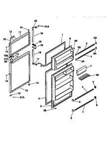 02 - Door parts for Frigidaire Refrigerator MRT18GRCD1 from AppliancePartsPros.com