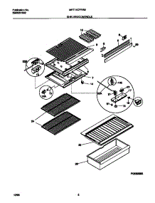 04 - Shelves / Controls parts for Frigidaire Refrigerator MRT15CPEW2 from AppliancePartsPros.com