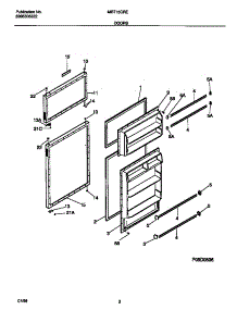 02 - Doors parts for Frigidaire Refrigerator MRT15CPEW5 from AppliancePartsPros.com