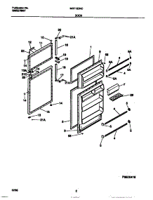 02 - Door parts for Frigidaire Refrigerator MRT15DNCW2 from AppliancePartsPros.com