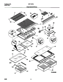 04 - Shelves / Controls parts for Frigidaire Refrigerator MRT16PNCY0 from AppliancePartsPros.com