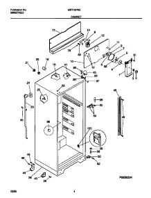 03 - Cabinet parts for Frigidaire Refrigerator MRT16PNCZ0 from AppliancePartsPros.com