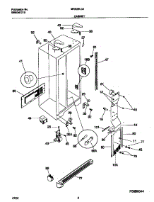 04 - Cabinet parts for Frigidaire Refrigerator MRS26LGJQ1 from AppliancePartsPros.com