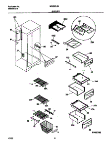 05 - Shelves parts for Frigidaire Refrigerator MRS26LGJQ1 from AppliancePartsPros.com