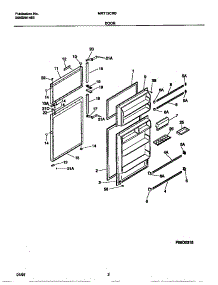 02 - Door parts for Frigidaire Refrigerator MRT13CRBY3 from AppliancePartsPros.com