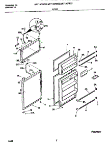 02 - Doors parts for Frigidaire Refrigerator MRT13CREW2 from AppliancePartsPros.com
