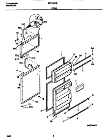 02 - Door parts for Frigidaire Refrigerator MRT15CNEY5 from AppliancePartsPros.com