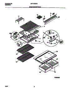 05 - Shelves / Controls parts for Frigidaire Refrigerator MRT15CSEW2 from AppliancePartsPros.com