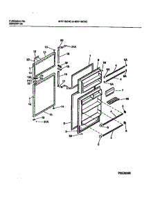 02 - Door parts for Frigidaire Refrigerator MRT15CNCZ0 from AppliancePartsPros.com