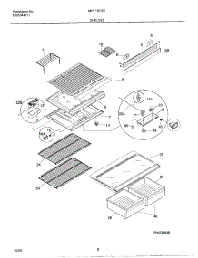 07 - Shelves parts for Frigidaire Refrigerator MRT15CSEWE from AppliancePartsPros.com