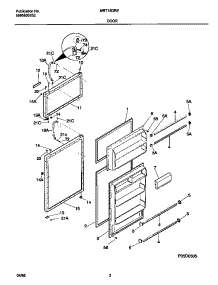 02 - Door parts for Frigidaire Refrigerator MRT15DRED5 from AppliancePartsPros.com