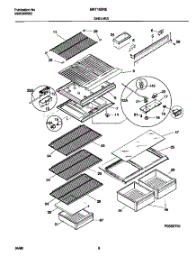04 - Shelves parts for Frigidaire Refrigerator MRT15DRED5 from AppliancePartsPros.com