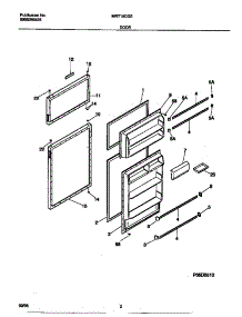 02 - Door parts for Frigidaire Refrigerator MRT16CGEY1 from AppliancePartsPros.com