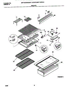 04 - Shelves parts for Frigidaire Refrigerator MRT13CREZ2 from AppliancePartsPros.com