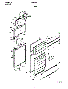02 - Door parts for Frigidaire Refrigerator MRT15CNEZ6 from AppliancePartsPros.com