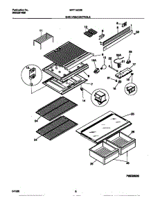 04 - Shelves / Controls parts for Frigidaire Refrigerator MRT15CSEZ0 from AppliancePartsPros.com