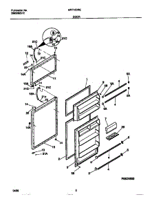 02 - Door parts for Frigidaire Refrigerator MRT15DREW0 from AppliancePartsPros.com