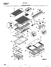 04 - Shelves / Controls parts for Frigidaire Refrigerator MRT18PNCD0 from AppliancePartsPros.com