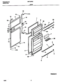 02 - Door parts for Frigidaire Refrigerator MRT18PNCW1 from AppliancePartsPros.com