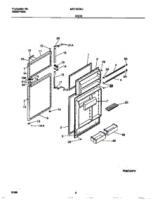 02 - Door parts for Frigidaire Refrigerator MRT18RNCW1 from AppliancePartsPros.com