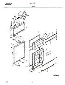 02 - Door parts for Frigidaire Refrigerator MRT18TRFD2 from AppliancePartsPros.com