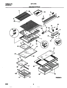 04 - Shelves / Controls parts for Frigidaire Refrigerator MRT18TREW0 from AppliancePartsPros.com