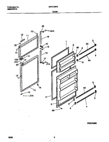 02 - Door parts for Frigidaire Refrigerator MRT21BRCW1 from AppliancePartsPros.com