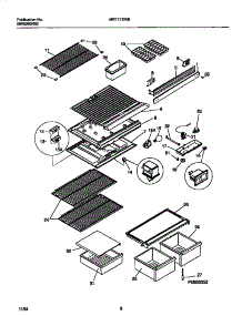 05 - Shelves, Controls, Divider, Mullion parts for Frigidaire Refrigerator MRT17DRBW2 from AppliancePartsPros.com