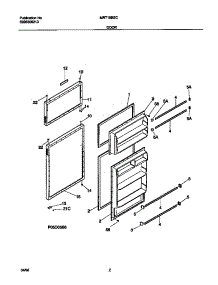 02 - Doors parts for Frigidaire Refrigerator MRT18BSCW3 from AppliancePartsPros.com