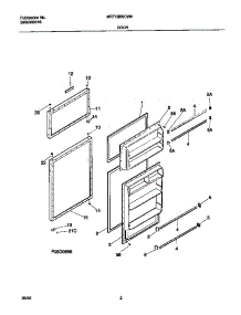 02 - Door parts for Frigidaire Refrigerator MRT18BSCW4 from AppliancePartsPros.com