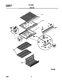 04 - Shelves / Controls parts for Frigidaire Refrigerator MRT18BSCW3 from AppliancePartsPros.com