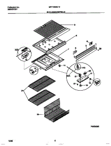 04 - Shelves / Controls parts for Frigidaire Refrigerator MRT18BSCW2 from AppliancePartsPros.com