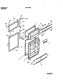 02 - Door Section parts for Frigidaire Refrigerator MRT18CNBZ1 from AppliancePartsPros.com