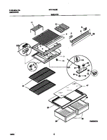 04 - Shelves / Controls parts for Frigidaire Refrigerator MRT18CSEW2 from AppliancePartsPros.com