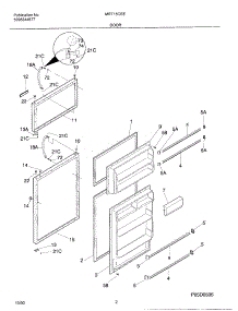 03 - Door parts for Frigidaire Refrigerator MRT15CSEZE from AppliancePartsPros.com