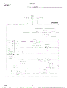 10 - Wiring Schematic parts for Frigidaire Refrigerator MRT15CSEZE from AppliancePartsPros.com