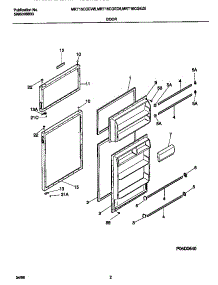 02 - Doors parts for Frigidaire Refrigerator MRT16CGEW5 from AppliancePartsPros.com