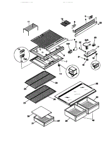 04 - Shelves / Controls parts for Frigidaire Refrigerator MRT15DNCY0 from AppliancePartsPros.com