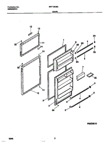 02 - Door parts for Frigidaire Refrigerator MRT16CGEW0 from AppliancePartsPros.com