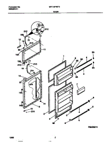02 - Door parts for Frigidaire Refrigerator MRT16PNEW2 from AppliancePartsPros.com