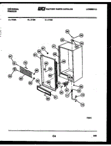 03 - Cabinet Parts parts for Frigidaire Freezer V16A from AppliancePartsPros.com