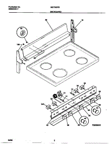 02 - Backguard parts for Frigidaire Range MEF300PBDB from AppliancePartsPros.com