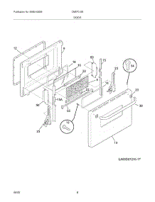 09 - Door parts for Frigidaire Range CMEF212ES1 from AppliancePartsPros.com