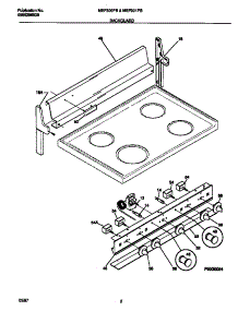 02 - Backguard parts for Frigidaire Range MEF300PBWH from AppliancePartsPros.com