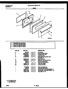 06 - Door Parts parts for Frigidaire Range MEF301PBWA from AppliancePartsPros.com