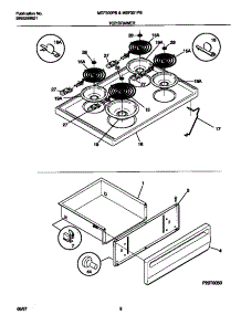 05 - Top / Drawer parts for Frigidaire Range MEF301PBWK from AppliancePartsPros.com